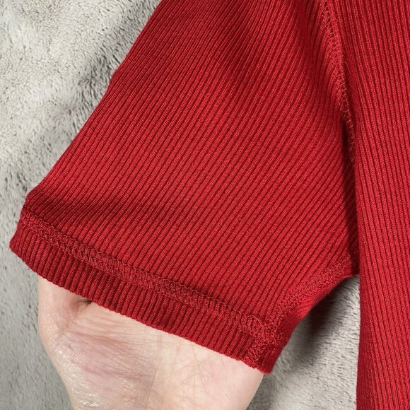 Vintage Ralph Lauren T Shirt S Embroidered Anchor Crest Logo Nautical Preppy Red - Picture 4 of 9